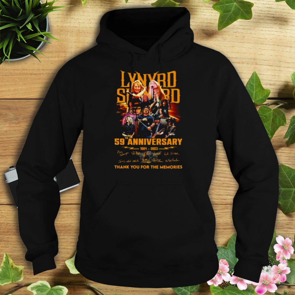 Lynyrd Skynyrd 59th Anniversary 1964 – 2023 Thank You For The Memories Signatures Shirt 4 Hoodie tshirt