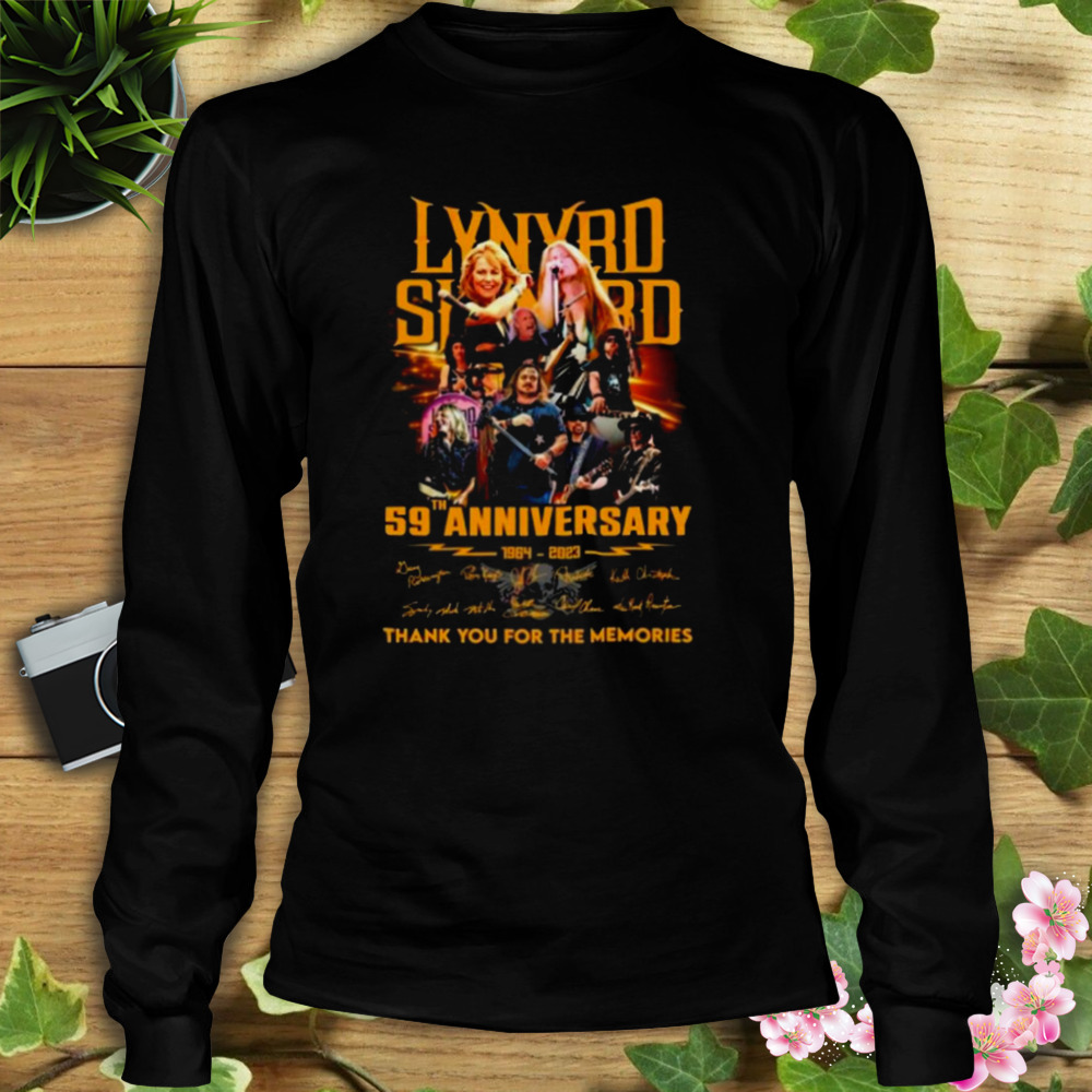 Lynyrd Skynyrd 59th Anniversary 1964 – 2023 Thank You For The Memories Signatures Shirt 3 Longsleeve tshirt