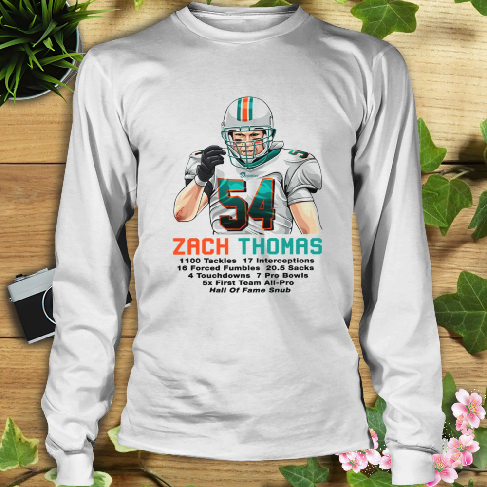 Zach Thomas Miami Sports Football shirt 3 Longsleeve shirt