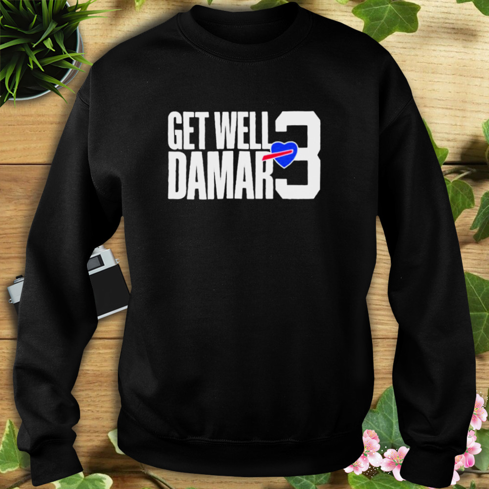 love 3 damar hamlin get well damar T-shirt - Store T-shirt Shopping Online