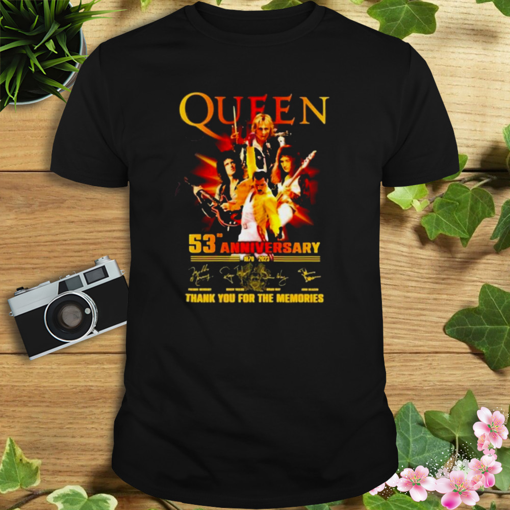 Queen 53rd Anniversary 1970 – 2023 Thank You For The Memories T-Shirt 1 Unisex tshirt