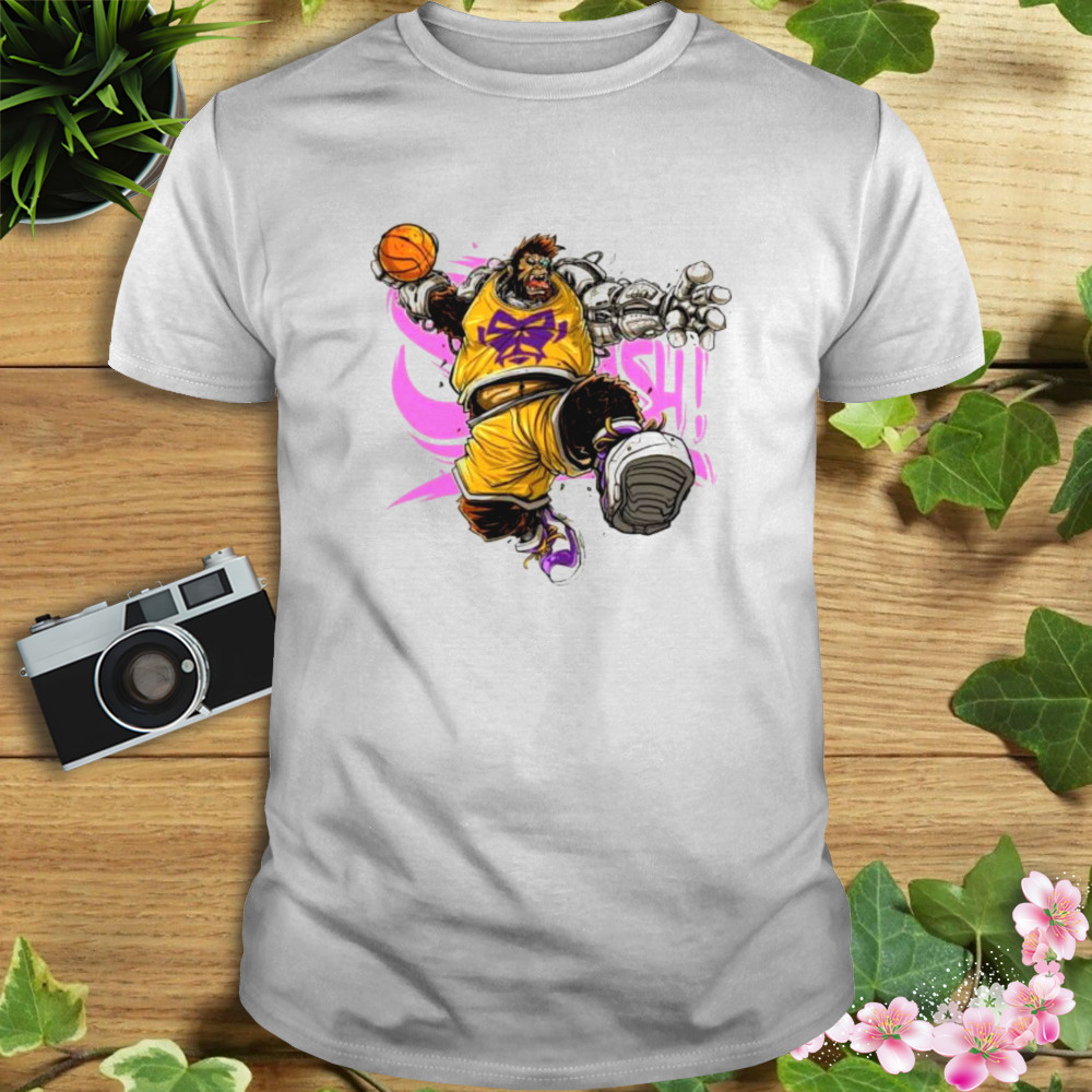 gorilla smash basketball shirt