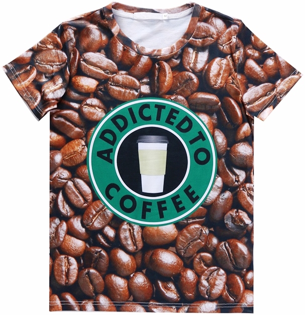 ADDICTED TO COFFEE 3D Tshirt