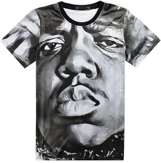BIGGIE SMALLS ARTWORK SKETCH 3D TSHIRT 1 BIGGIE SMALLS ARTWORK SKETCH 3D TSHIRT