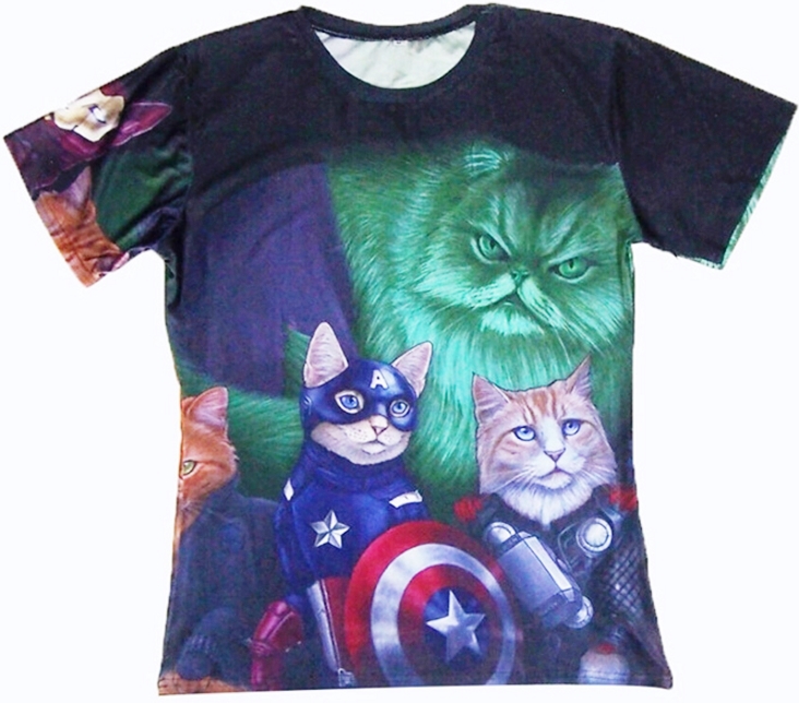 MARVEL THE AVENGERS KITTY CAT SQUAD 3D T-shirt