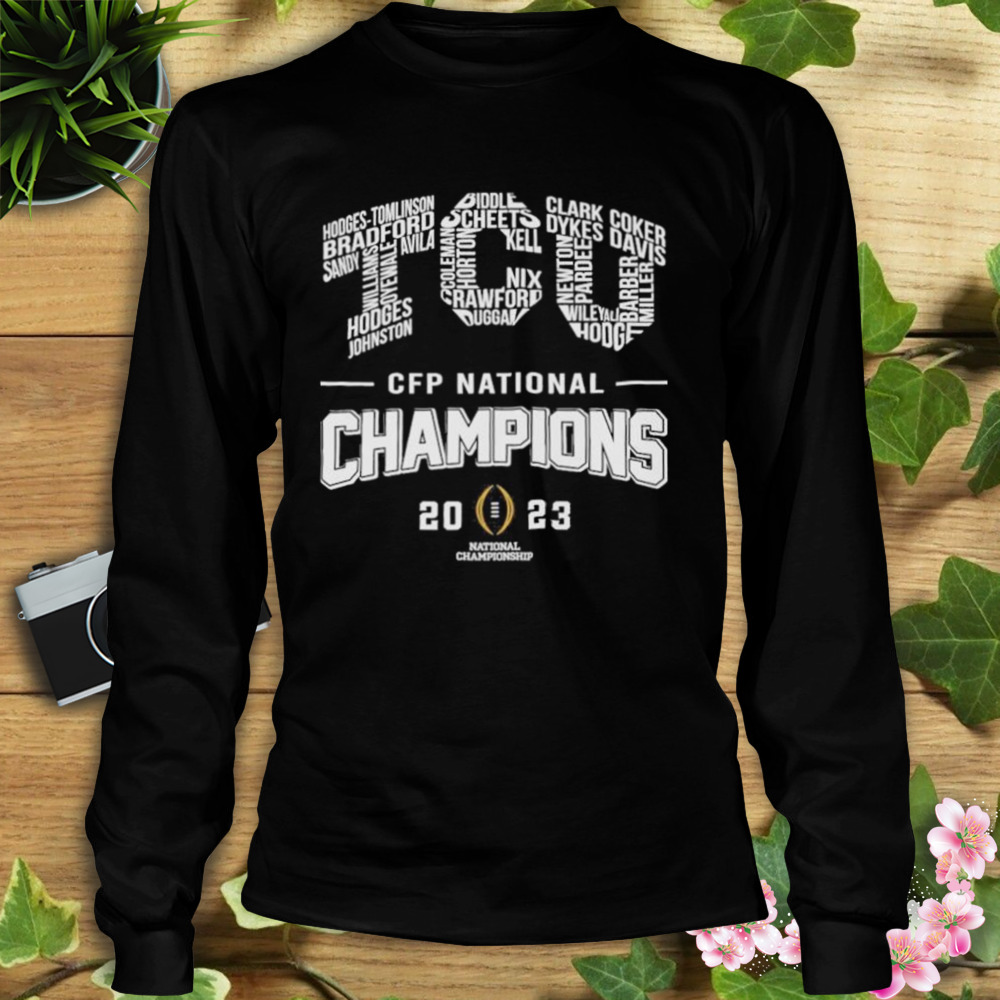 TCU Horned Frogs Players Names 2023 CFP National Champions logo shirt 3 Longsleeve tshirt