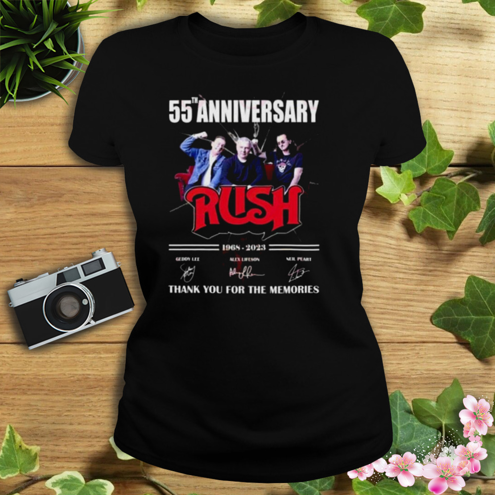 55th Anniversary 1968 – 2023 Rush Thank You For The Memories Signatures Shirt 2 Women's tshirt