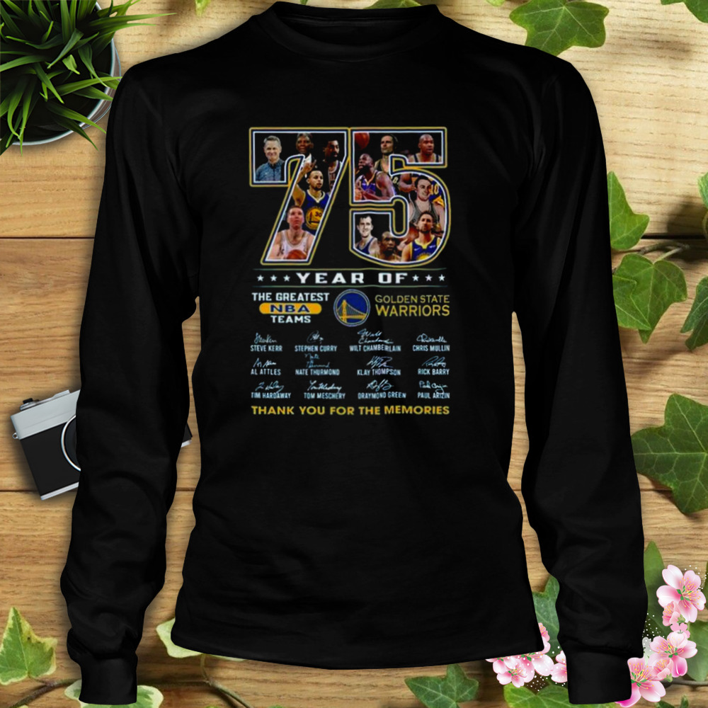 77 Years Of 1946 – 2023 Golden State Warriors Thank You For The Memories Signatures Shirt 3 Longsleeve tshirt