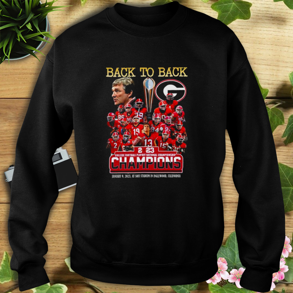 Georgia Bulldogs Back to Back 2023 College football playoff National Championship Champions shirt 5 Sweat tshirt