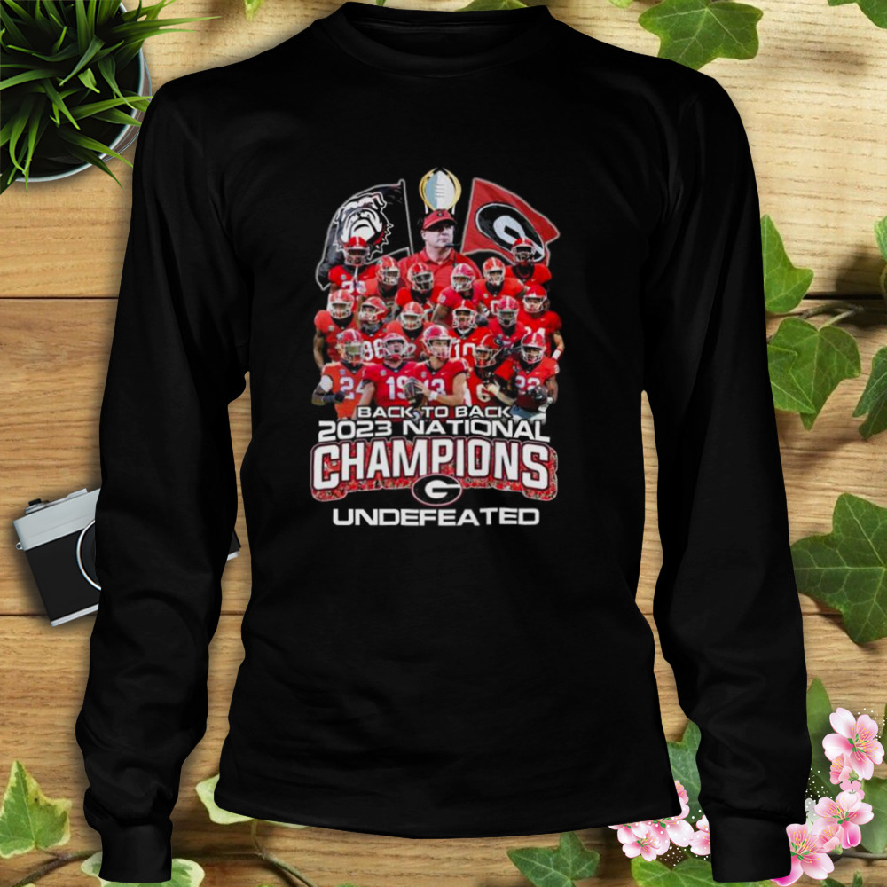 Georgia Bulldogs back to back 2023 National Champions Undefeated shirt 3 Longsleeve tshirt