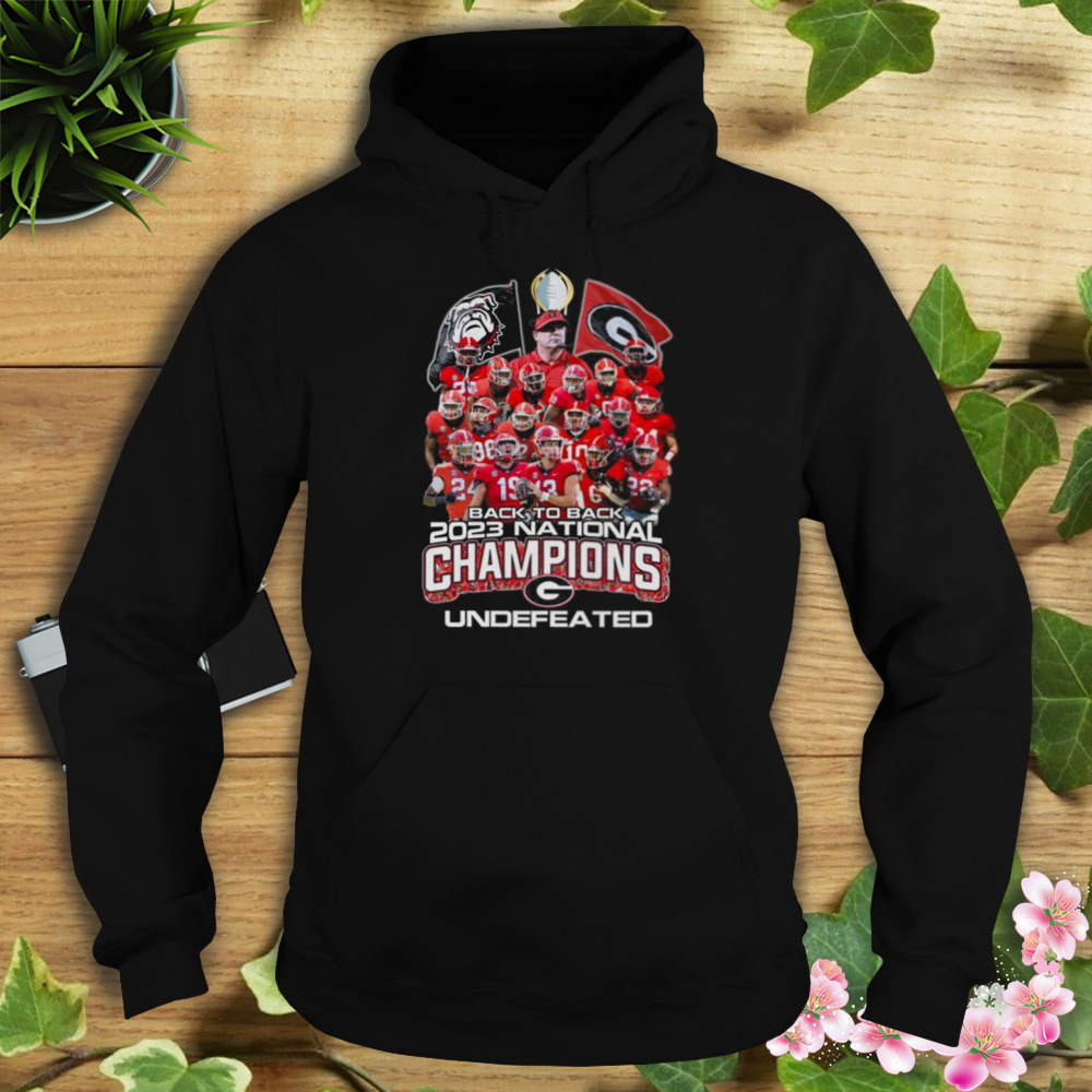 Georgia Bulldogs back to back 2023 National Champions Undefeated shirt 4 Hoodie tshirt