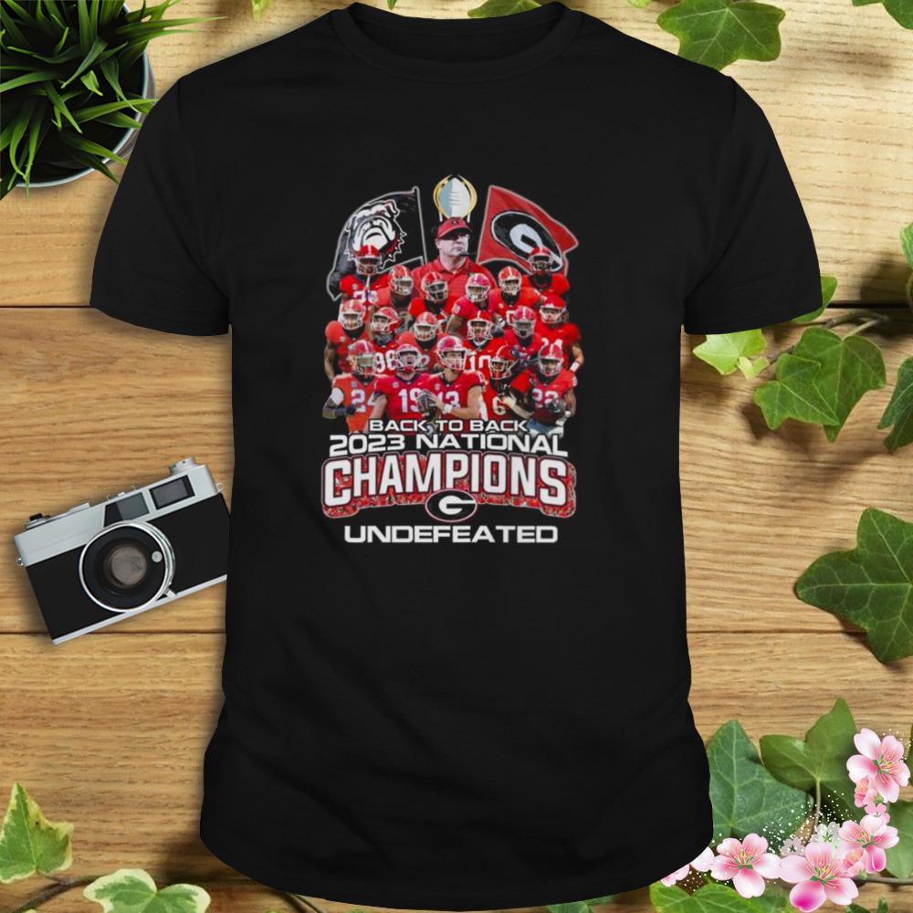 Georgia Bulldogs back to back 2023 National Champions Undefeated shirt 1 Unisex tshirt