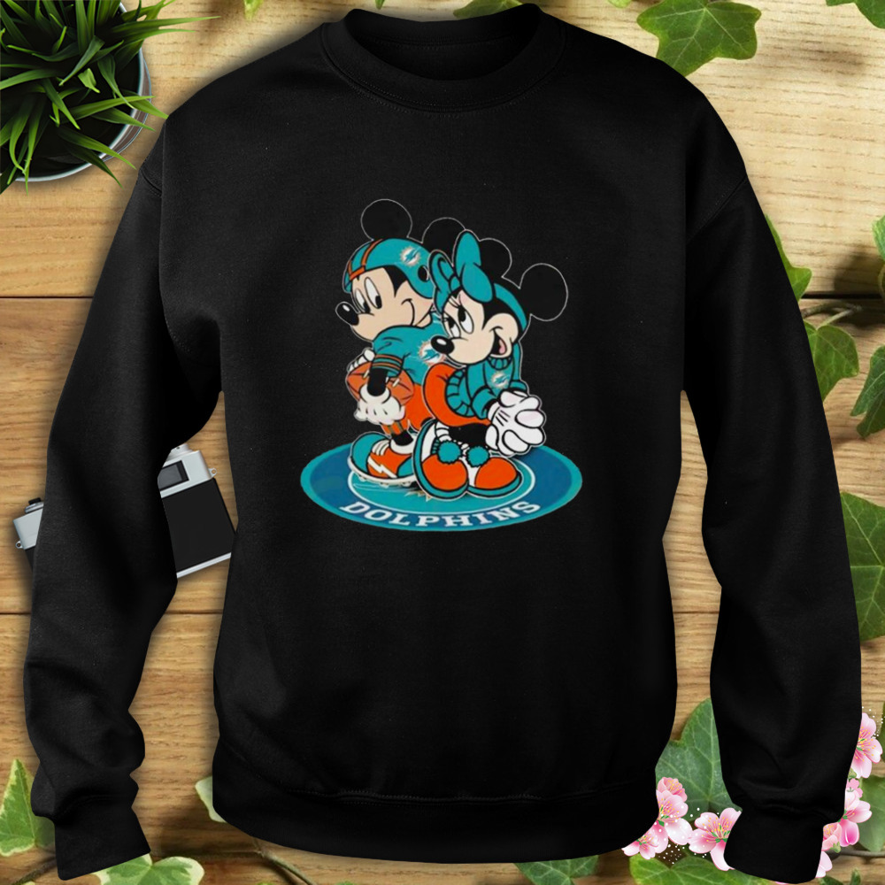 NFL Miami Dolphins Mickey Mouse And Minnie Mouse Shirt 5 Sweat tshirt