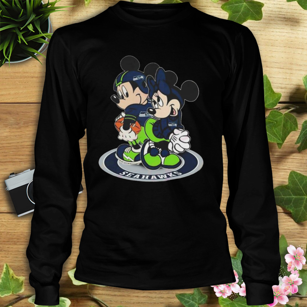 NFL Seattle Seahawks Mickey Mouse And Minnie Mouse Shirt 3 Longsleeve tshirt