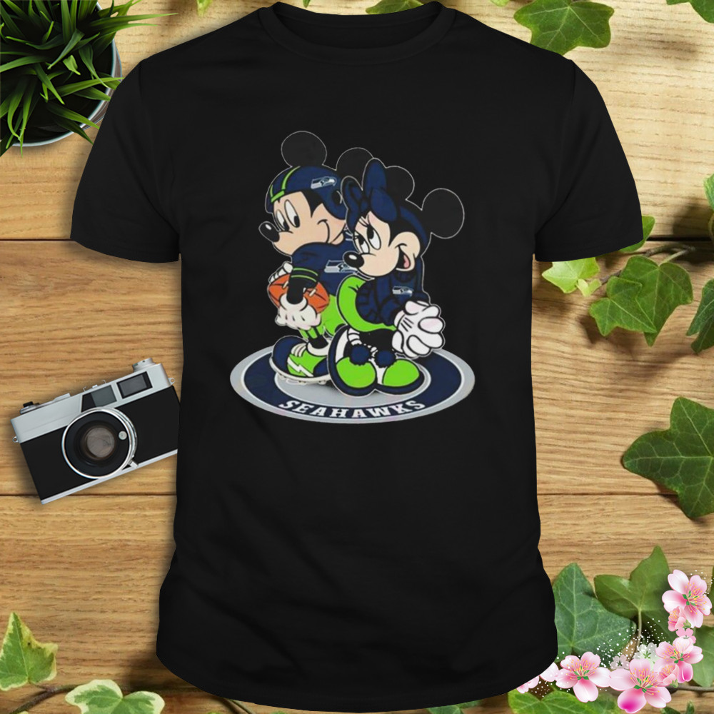 NFL Seattle Seahawks Mickey Mouse And Minnie Mouse Shirt 1 Unisex tshirt