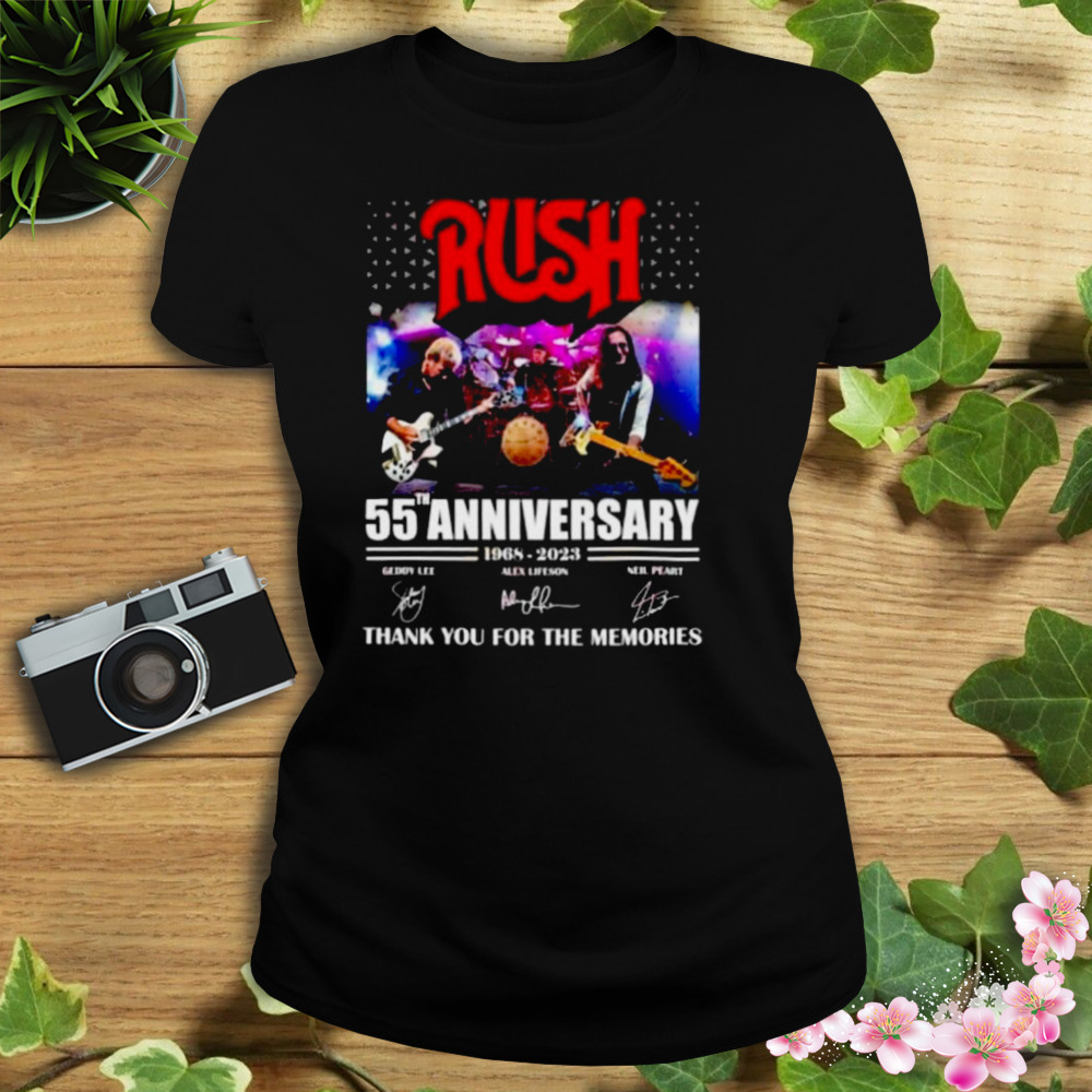 Rush 55th Anniversary 1968 – 2023 Thank You For The Memories Signatures Shirt 2 Women's tshirt