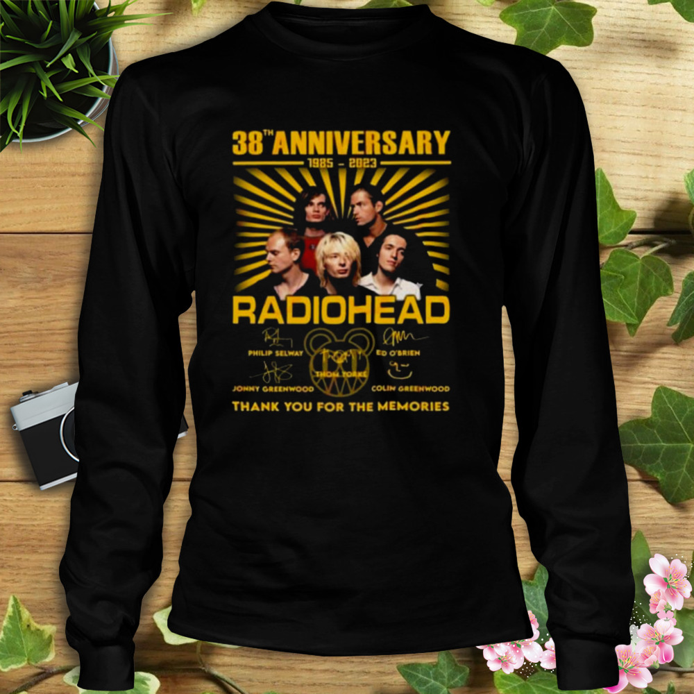 38th Anniversary 1985 – 2023 Radiohead Thank You For The Memories Signature Shirt 3 Longsleeve tshirt