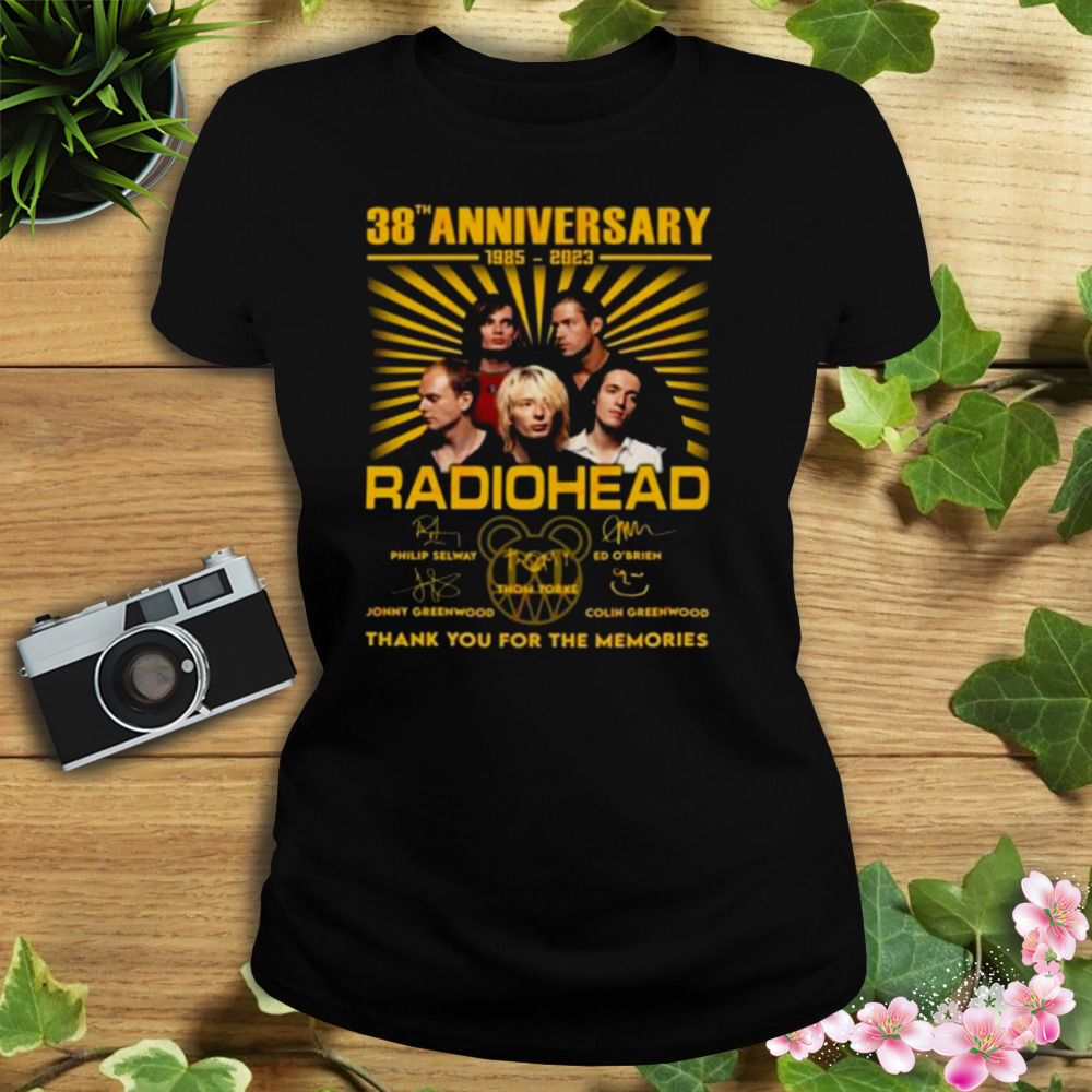 38th Anniversary 1985 – 2023 Radiohead Thank You For The Memories Signature Shirt 2 Women's tshirt