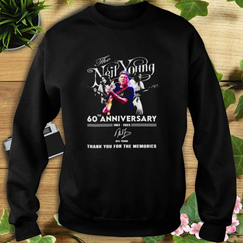 60th Anniversary 1963 – 2023 Neil Young Thank You For The Memories Signature Shirt 5 Sweat tshirt