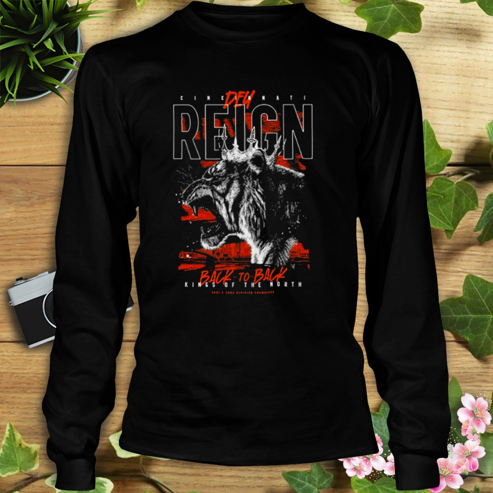 Cincinnati Bengals Dey Reign Back To Back Kings Of The North Division Champions Shirt 3 Longsleeve tshirt
