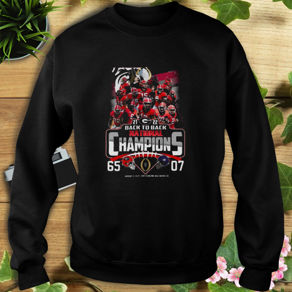 Georgia Bulldogs 2021-2022 Back To Back National Champions 65-07 shirt 5 Sweat tshirt