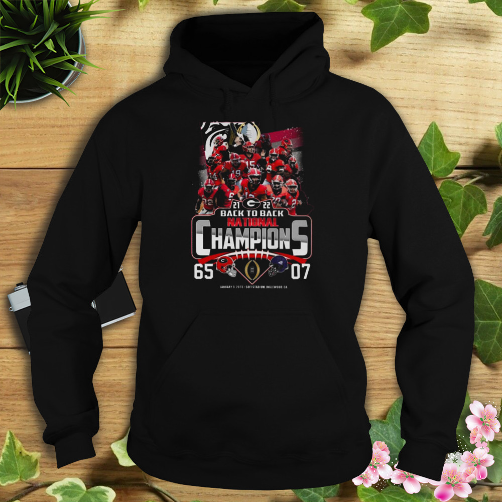 Georgia Bulldogs 2021-2022 Back To Back National Champions 65-07 shirt 4 Hoodie tshirt