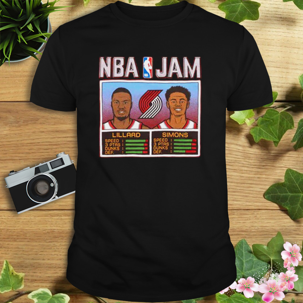 NBA Jam Portland Trail Blazers Lillard And Simons Shirt