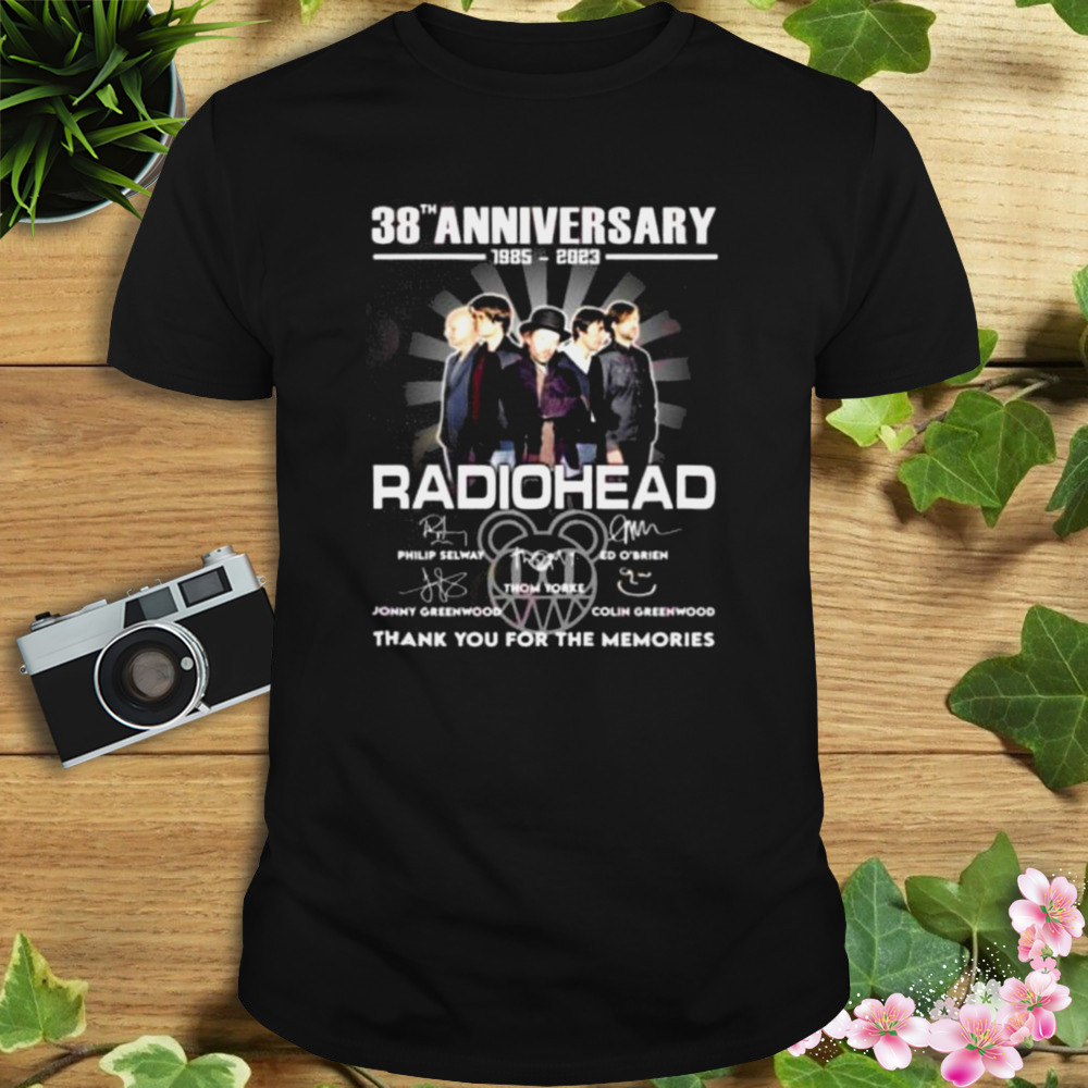 Radiohead 38th Anniversary 1985 – 2023 Thank You For The Memories Signatures Shirt