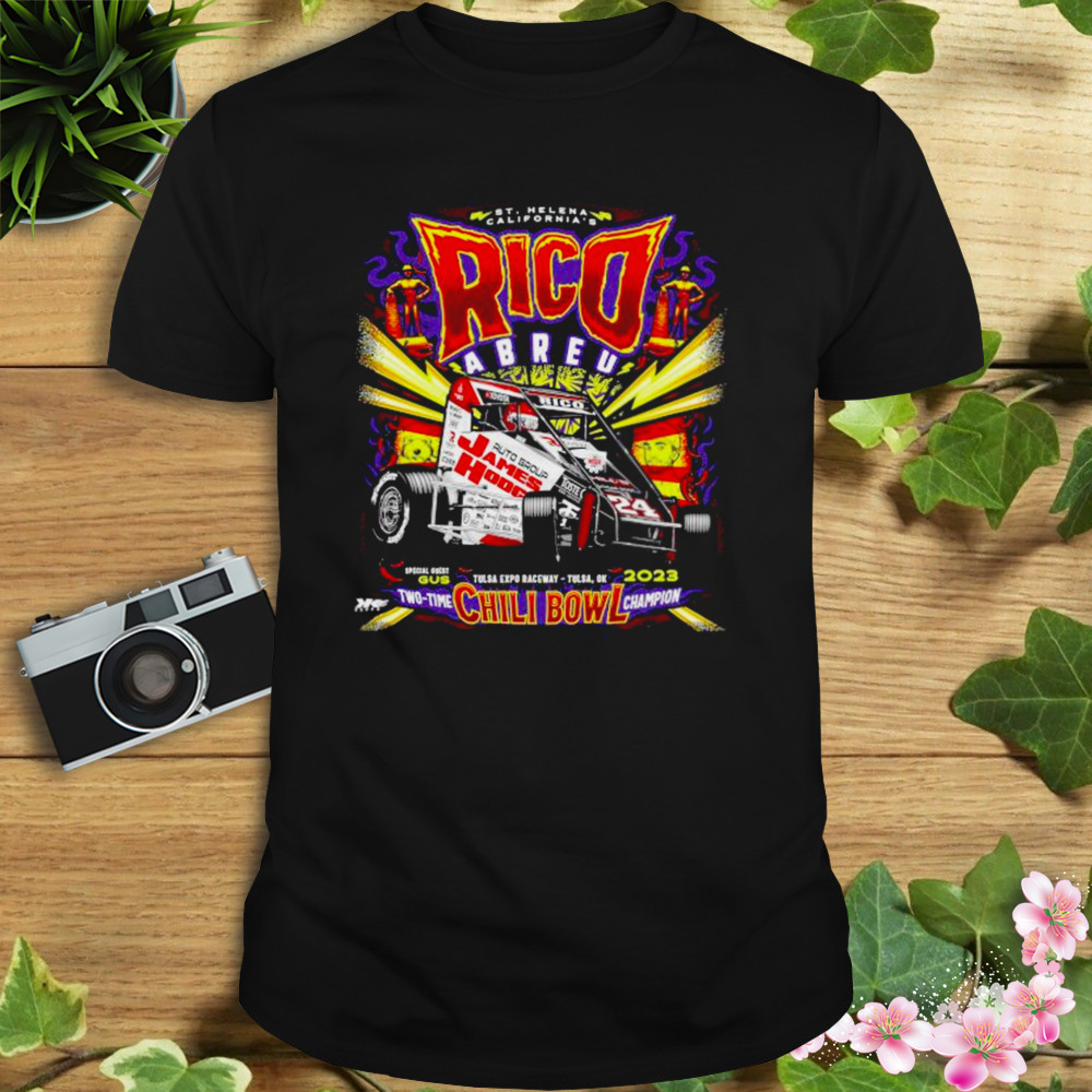 Rico abreu rockin’ the expo 2023 chili bowl shirt