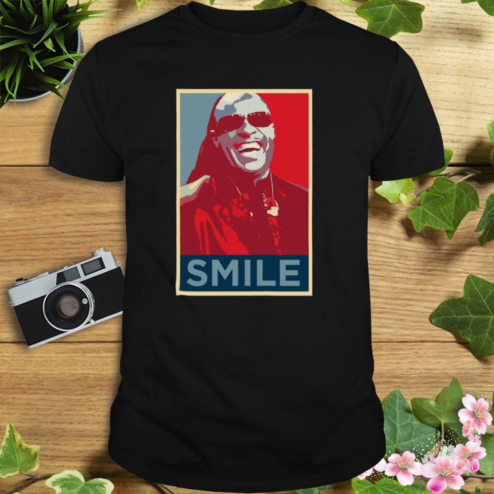 Smile Stevie Wonder Hope Art shirt