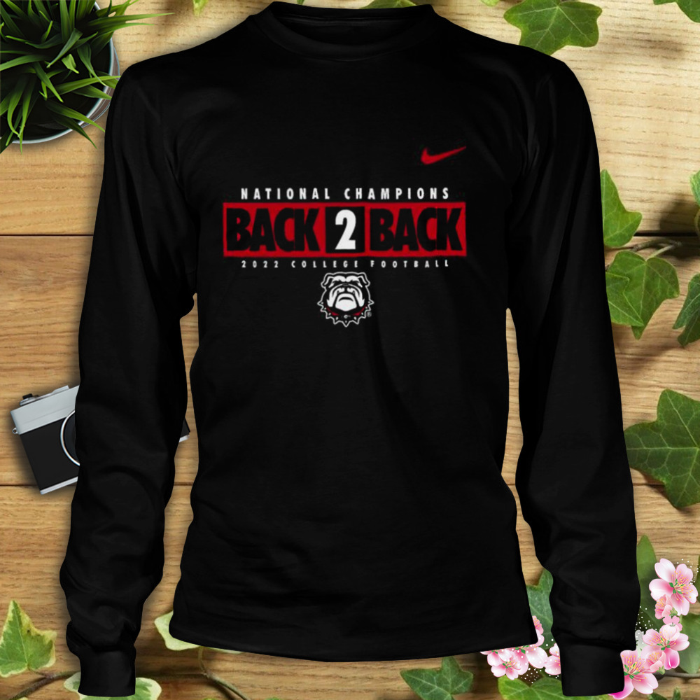 UGA Nike National Champions Back 2 Back 2022 College Football shirt 3 Longsleeve tshirt