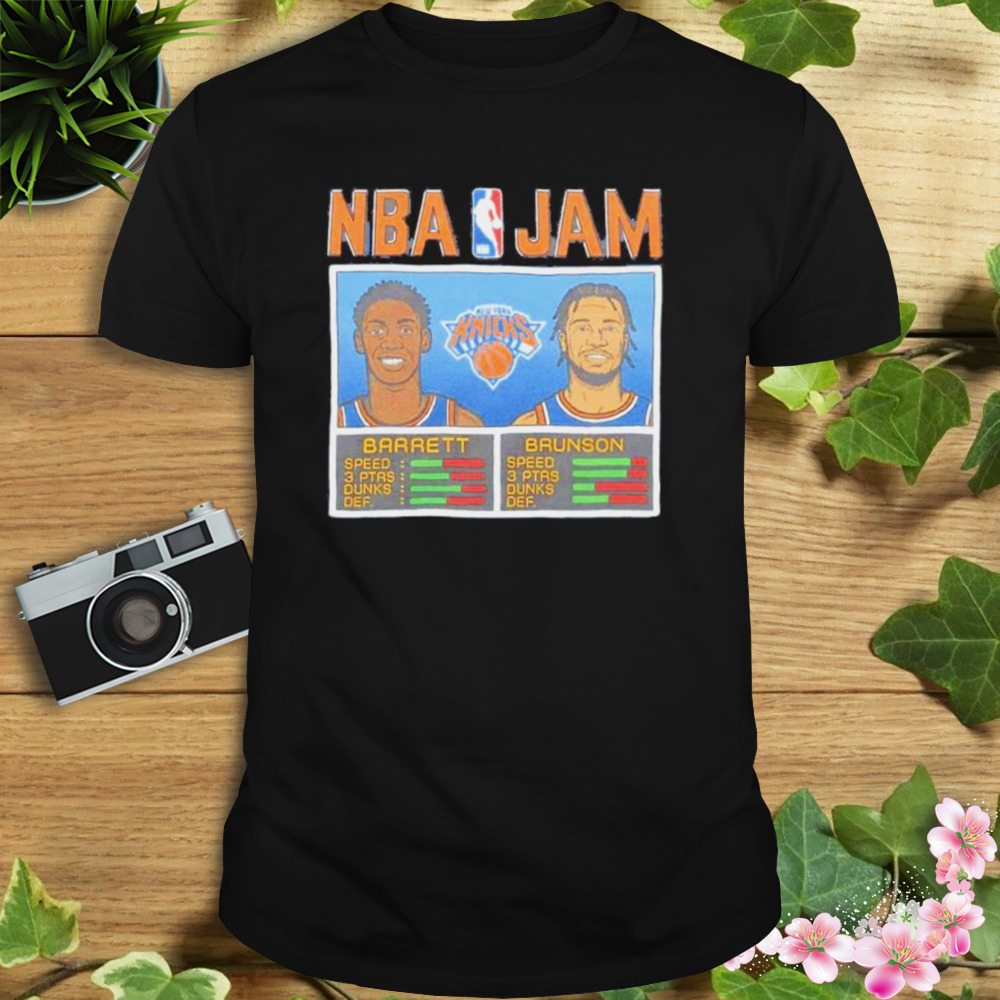 nBA Jam Barrett and Brunson New York Knicks shirt