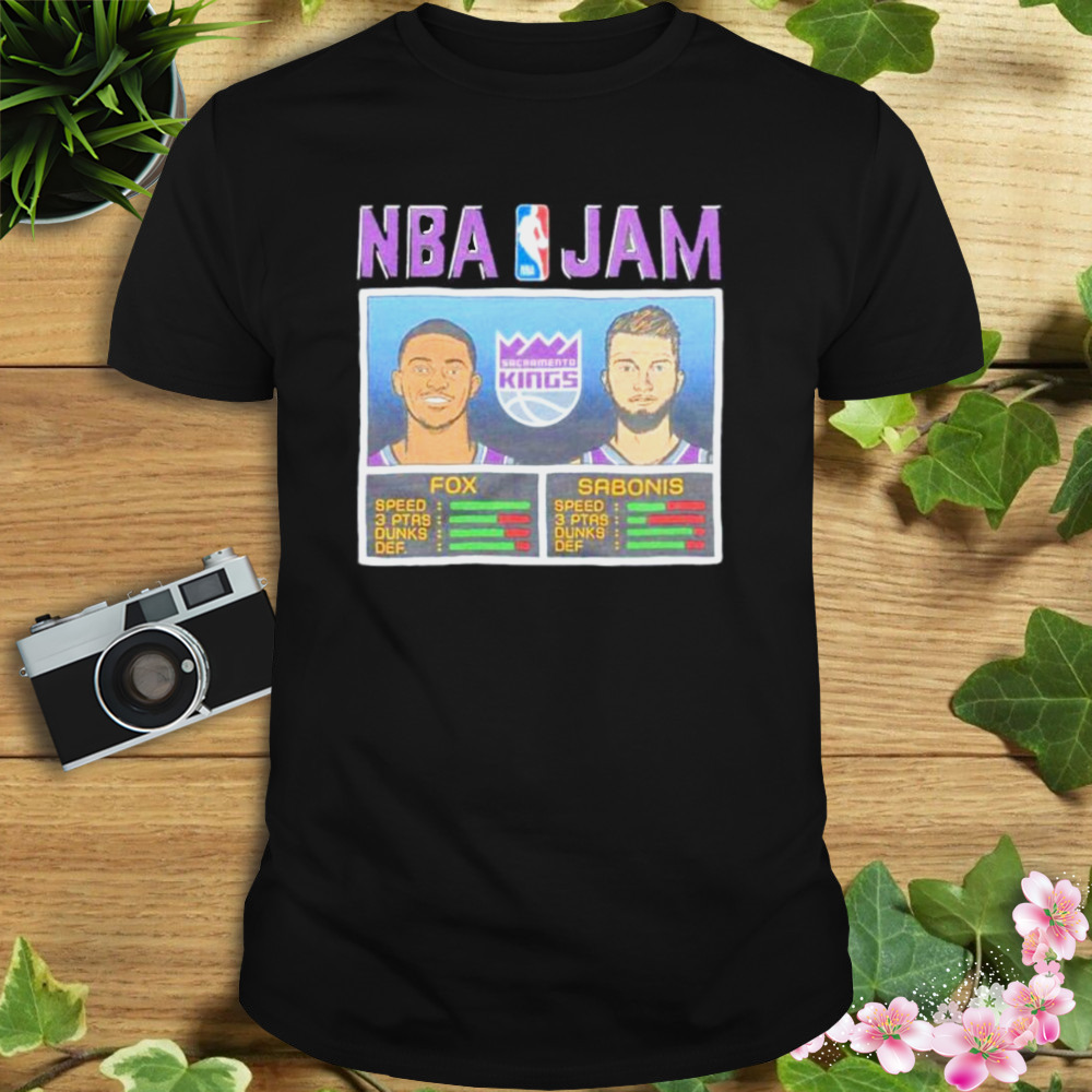 nBA Jam Fox and Sabonis Sacramento Kings shirt