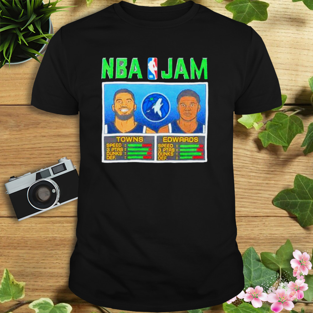 nBA Jam Towns and Edwards Minnesota Timberwolves shirt