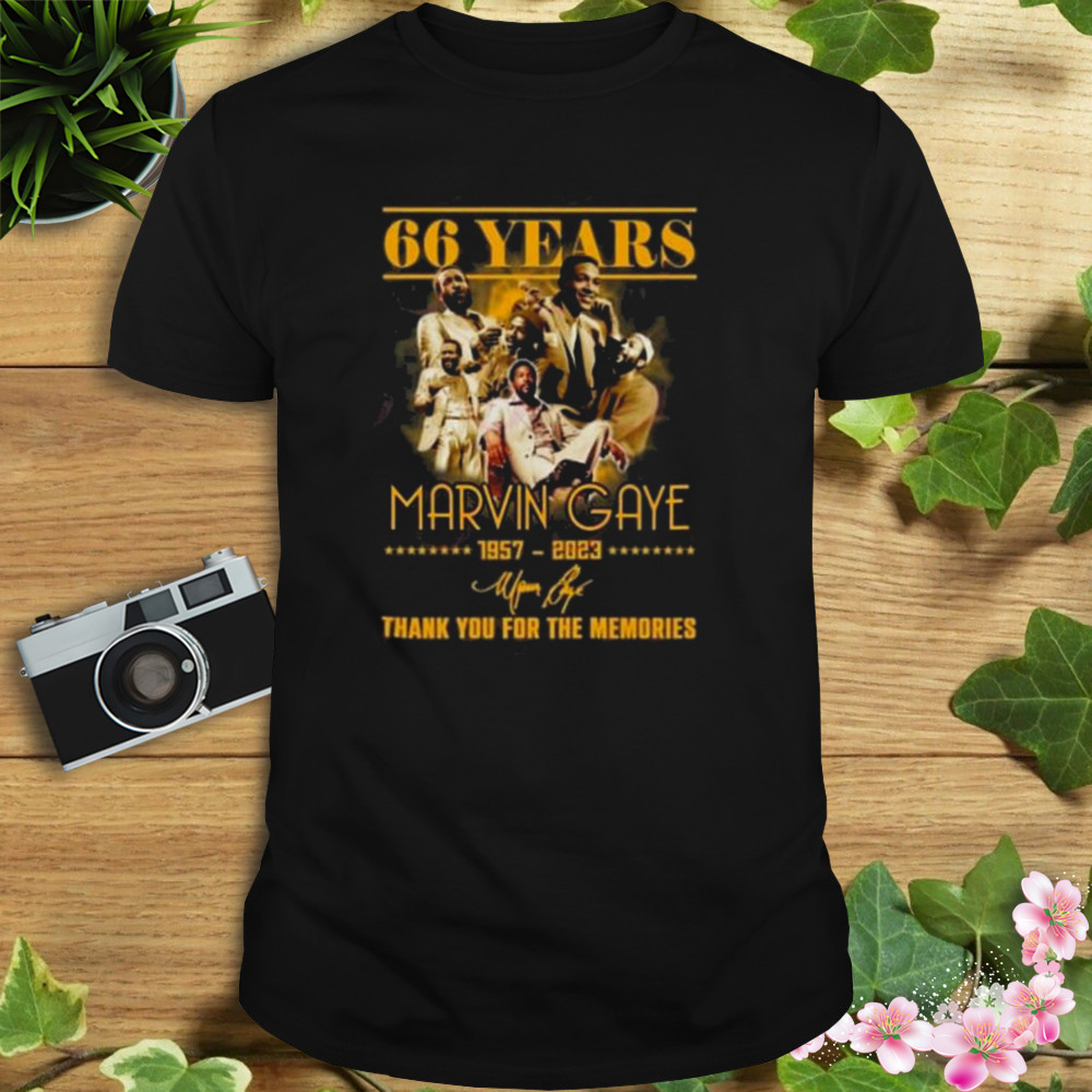 66 Years Marvin Gaye 1957-2023 Thank You For The Memories Signatures Shirt