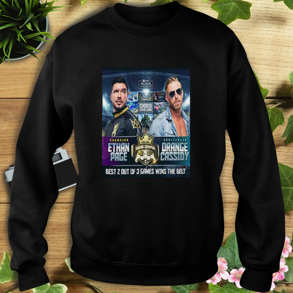 Ethan page vs orange cassidy in aew games all elite arcade championship match shirt 5 Sweat tshirt