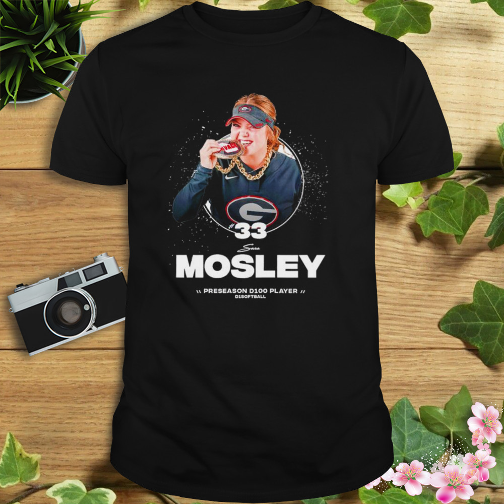 Georgia Bulldogs 33 Mosley Preseason D100 Player Softball Shirt