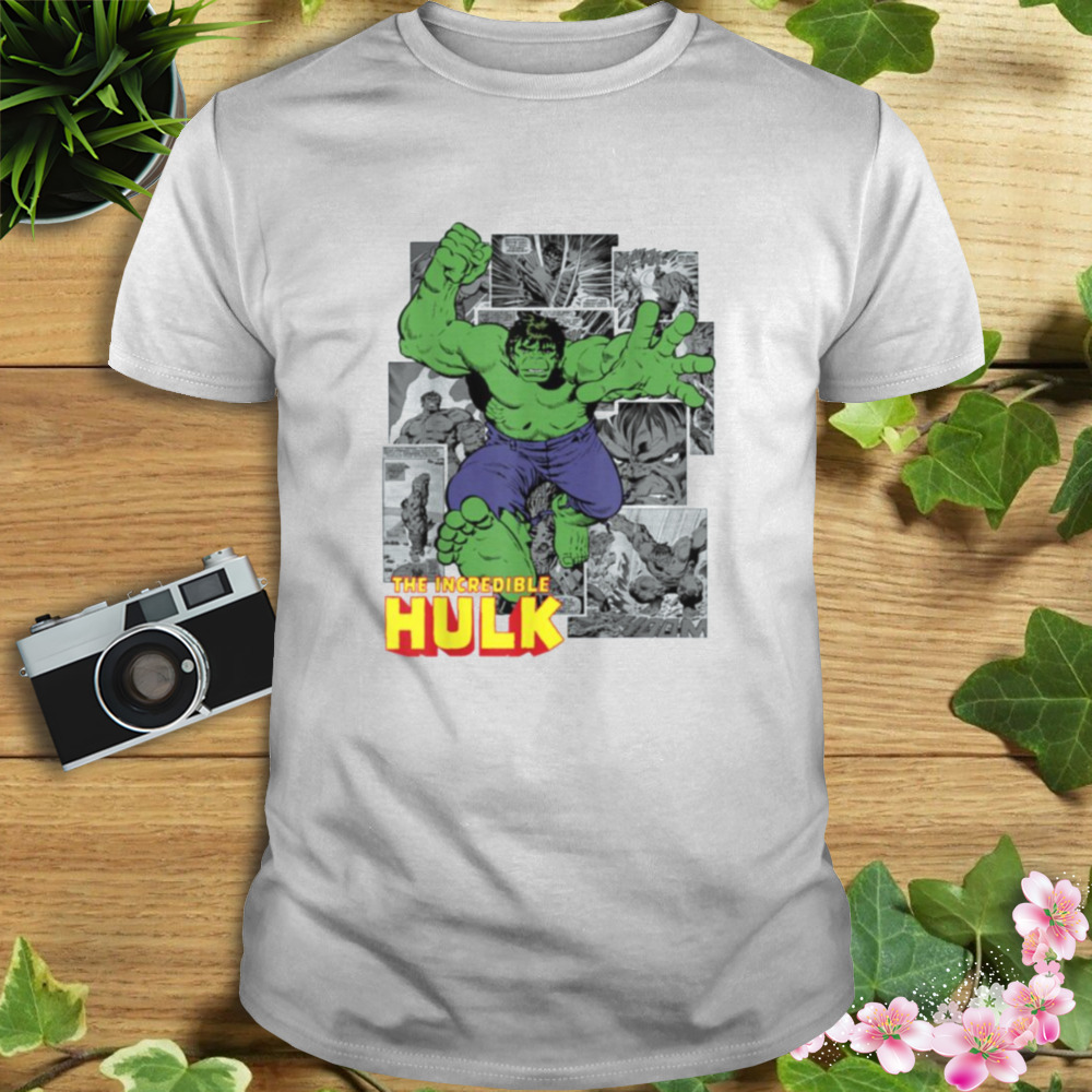 Huk Comic Panel Portrait Marvel shirt