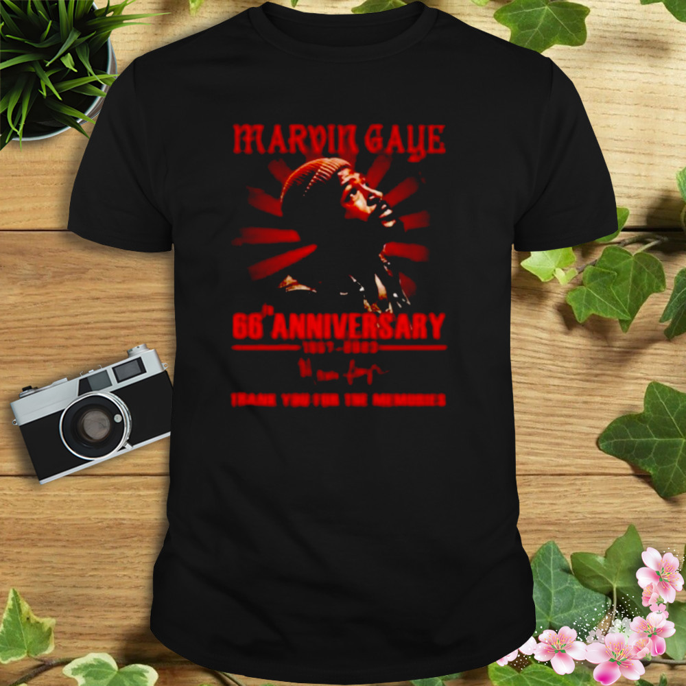Marvin Gaye 66th Anniversary 1957-2023 Thank You For The Memories Signatures Shirt