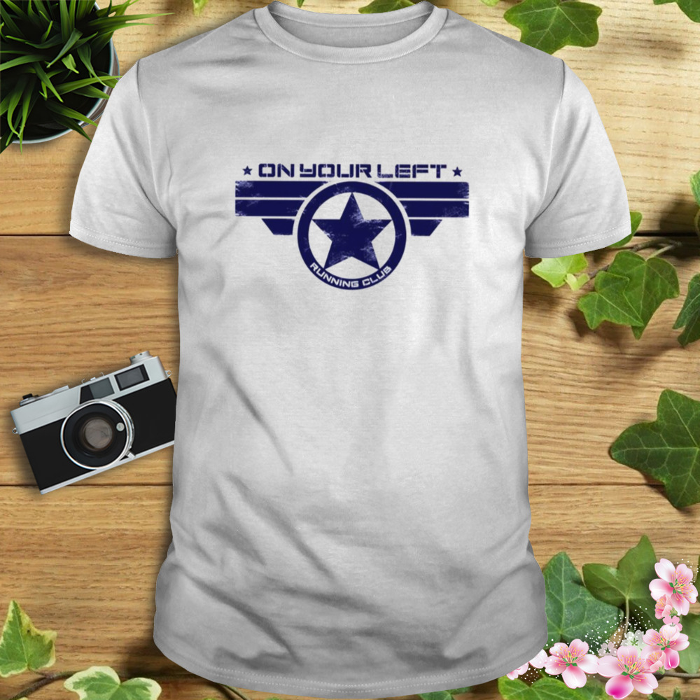 On Your Left Running Club Hybrid Marvel shirt