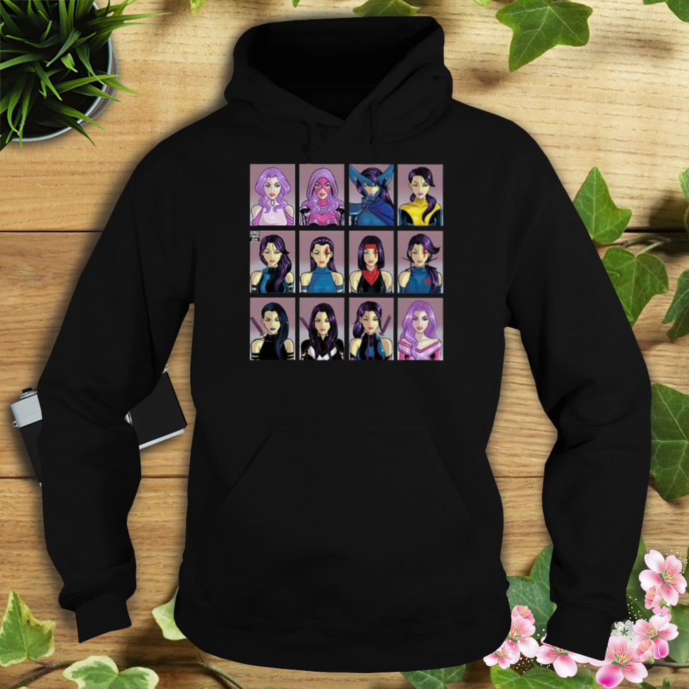Psylocke Through The Ages Marvel Characters shirt 4 Hoodie tshirt