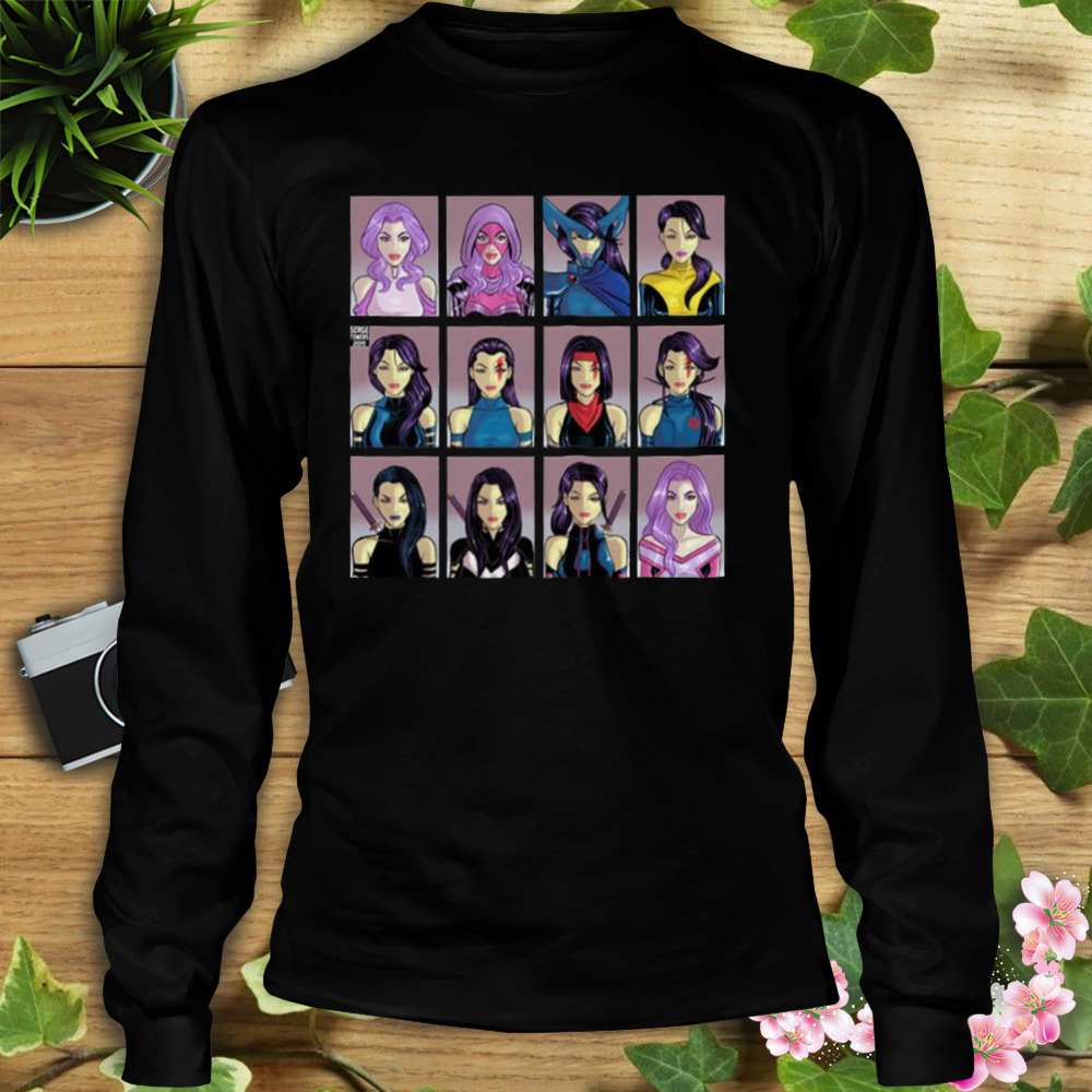 Psylocke Through The Ages Marvel Characters shirt 3 Longsleeve tshirt
