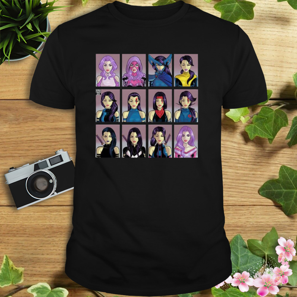 Psylocke Through The Ages Marvel Characters shirt 1 Unisex tshirt