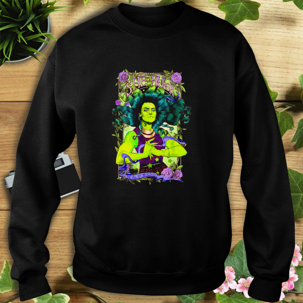 She Hulk Vintage Floral Design Marvel shirt 5 Sweat tshirt