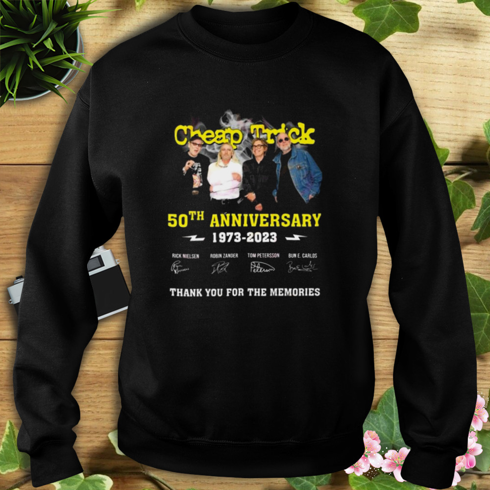 Cheap Trick 50th Anniversary 1973 – 2023 Thank You For The Memories Signatures Shirt 5 Sweat tshirt