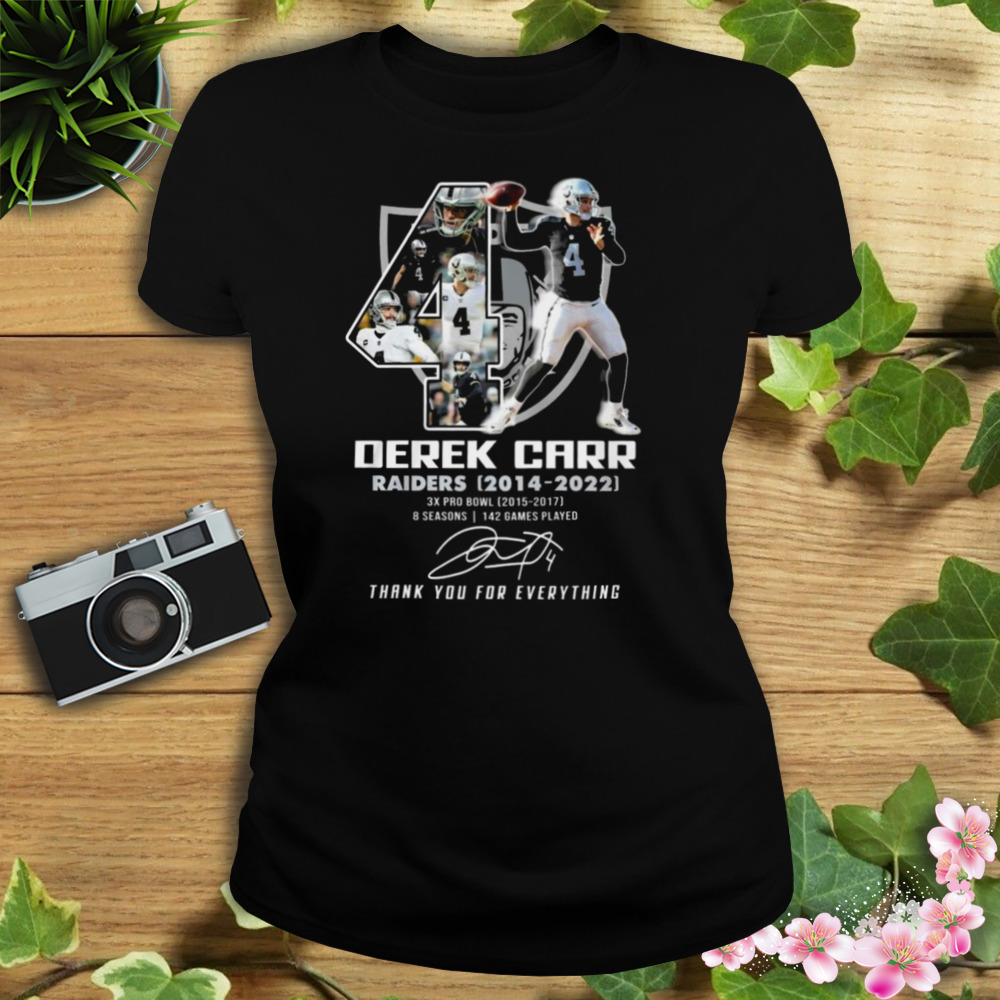 Derek Carr Raiders 2014 – 2022 Thank You For Everything Signature Shirt 2 Women's tshirt