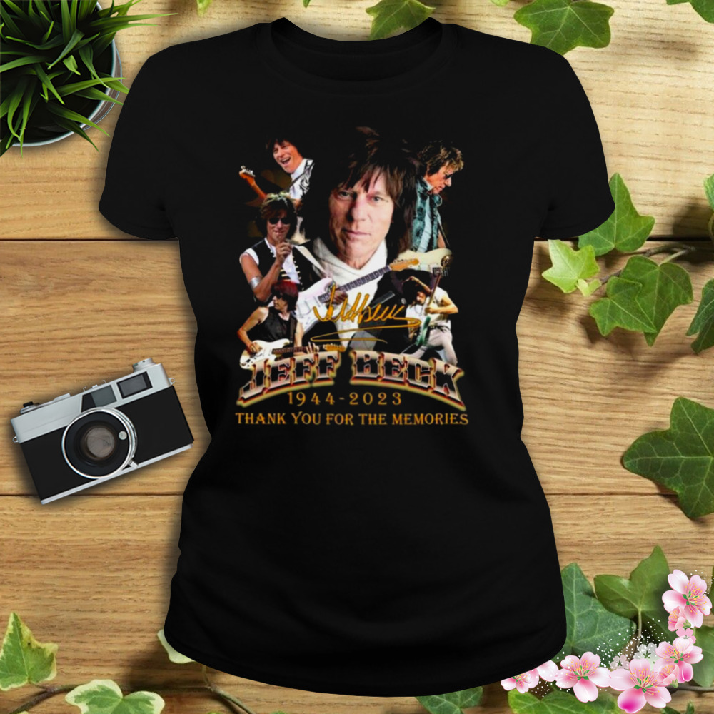 Jeff Beck 1944 – 2023 Signature Thank You For The Memories Shirt 2 Women's tshirt