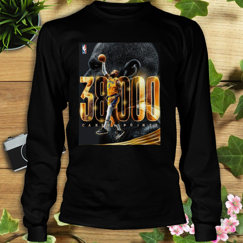 Lebron James Is The Second Player In NBA History To Score 38,000 Career Points Shirt 3 Longsleeve tshirt
