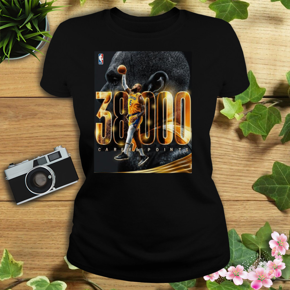 Lebron James Is The Second Player In NBA History To Score 38,000 Career Points Shirt 2 Women's tshirt