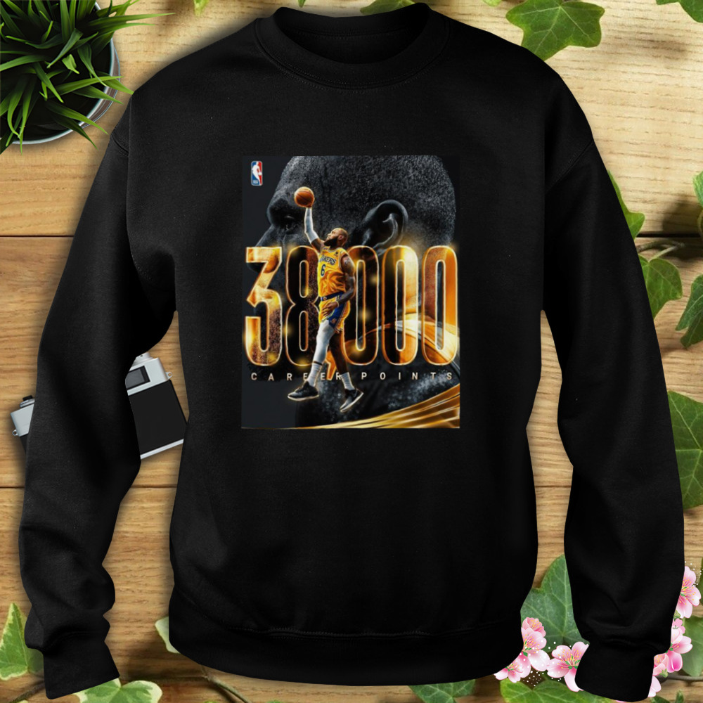 Lebron James Is The Second Player In NBA History To Score 38,000 Career Points Shirt 5 Sweat tshirt